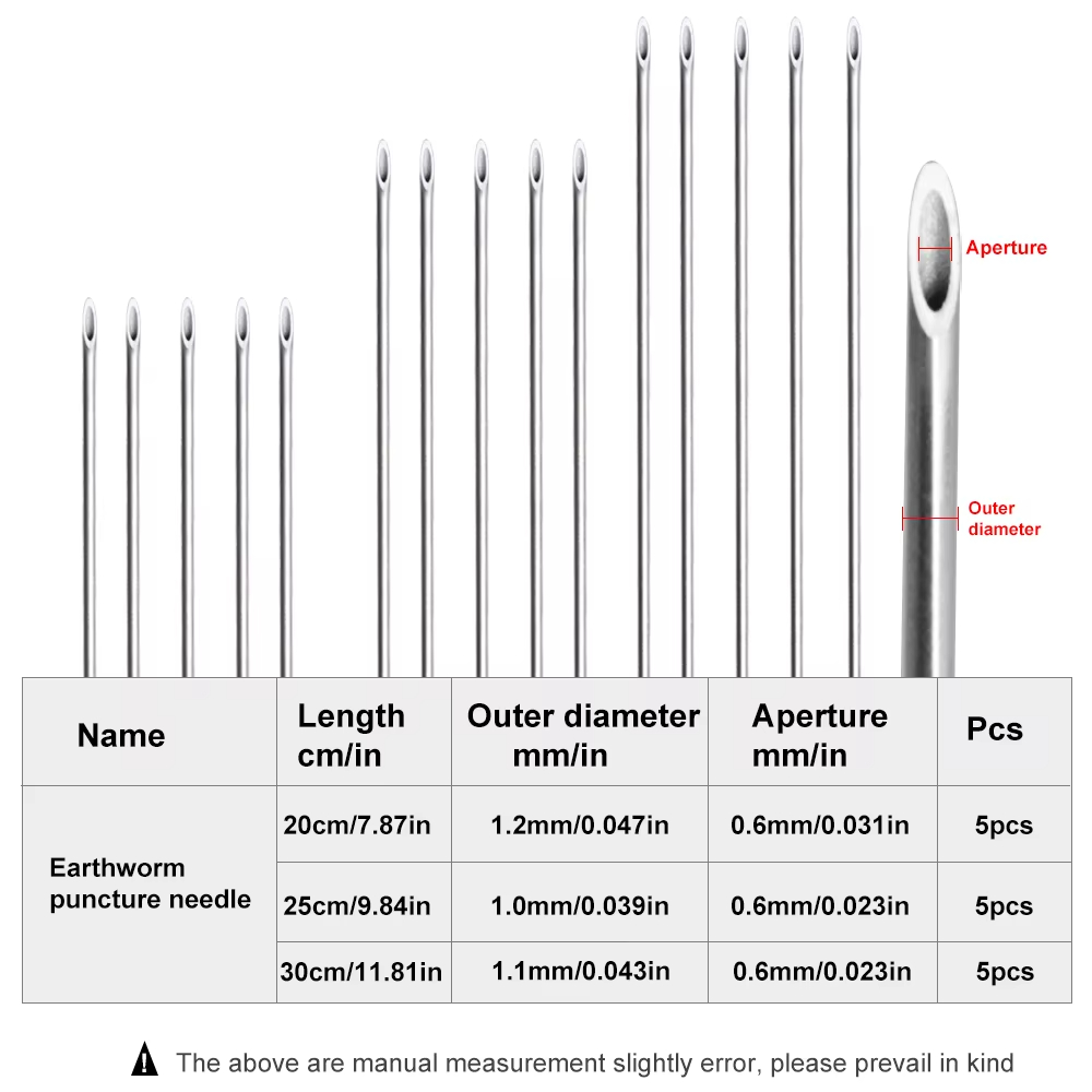 Fishing Equipment Carp - Solucan Delme İğnesi Paslanmaz Çelik Solucan